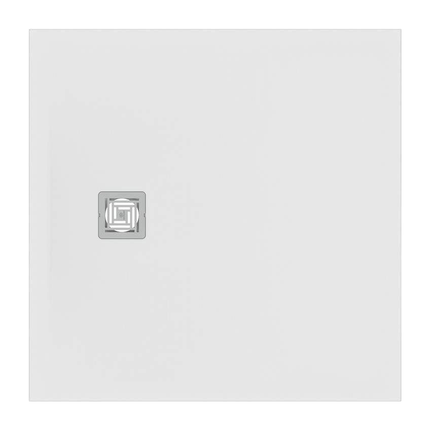 Immagine di Ideal Standard ULTRA FLAT S+ piatto doccia quadrato 100 cm, ultrapiatto, in IdealSolid, colore bianco finitura opaco T5608FR