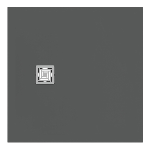 Immagine di Ideal Standard ULTRA FLAT S+ piatto doccia quadrato 90 cm, ultrapiatto, in IdealSolid, colore grigio cemento finitura opaco T5597FS