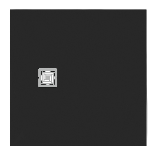 Immagine di Ideal Standard ULTRA FLAT S+ piatto doccia quadrato 90 cm, ultrapiatto, in IdealSolid, colore nero finitura opaco T5597FV
