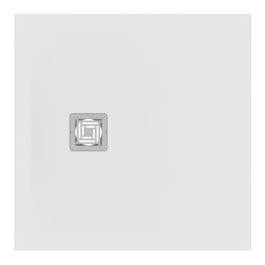 Immagine di Ideal Standard ULTRA FLAT S+ piatto doccia quadrato 80 cm, ultrapiatto, in IdealSolid, colore bianco finitura opaco T5600FR