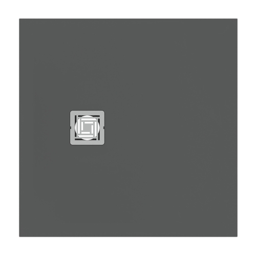 Immagine di Ideal Standard ULTRA FLAT S+ piatto doccia quadrato 80 cm, ultrapiatto, in IdealSolid, colore grigio cemento finitura opaco T5600FS