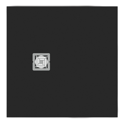 Immagine di Ideal Standard ULTRA FLAT S+ piatto doccia quadrato 80 cm, ultrapiatto, in IdealSolid, colore nero finitura opaco T5600FV