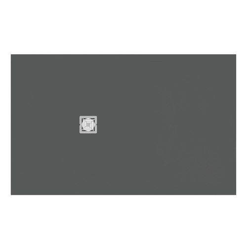 Immagine di Ideal Standard ULTRA FLAT S+ piatto doccia rettangolare L.160 P.100 cm, ultrapiatto, in IdealSolid, con scarico sul lato corto, colore grigio cemento finitura opaco T5610FS