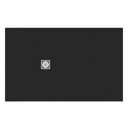 Immagine di Ideal Standard ULTRA FLAT S+ piatto doccia rettangolare L.160 P.100 cm, ultrapiatto, in IdealSolid, con scarico sul lato corto, colore nero finitura opaco T5610FV