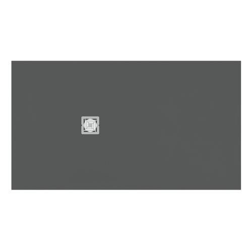 Immagine di Ideal Standard ULTRA FLAT S+ piatto doccia rettangolare L.160 P.90 cm, ultrapiatto, in IdealSolid, con scarico sul lato corto, colore grigio cemento finitura opaco T5601FS