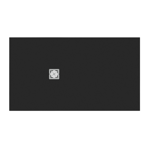 Immagine di Ideal Standard ULTRA FLAT S+ piatto doccia rettangolare L.160 P.90 cm, ultrapiatto, in IdealSolid, con scarico sul lato corto, colore nero finitura opaco T5601FV