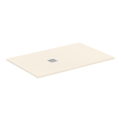 Immagine di Ideal Standard ULTRA FLAT S+ piatto doccia rettangolare L.140 P.90 cm, ultrapiatto, in IdealSolid, con scarico sul lato corto, colore sabbia finitura opaco T5598FT