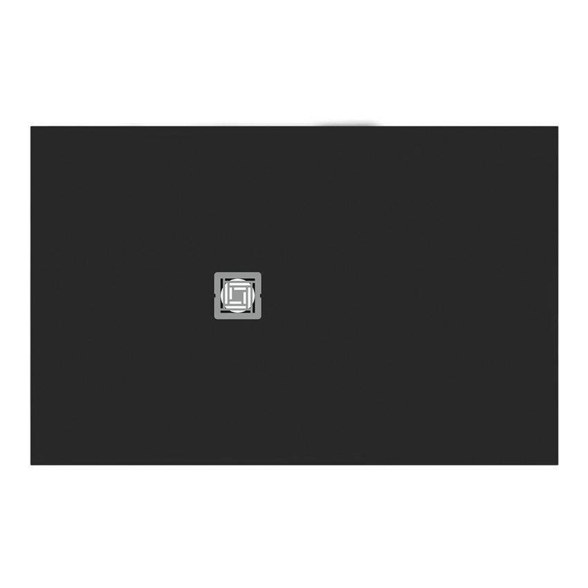 Immagine di Ideal Standard ULTRA FLAT S+ piatto doccia rettangolare L.140 P.90 cm, ultrapiatto, in IdealSolid, con scarico sul lato corto, colore nero finitura opaco T5598FV