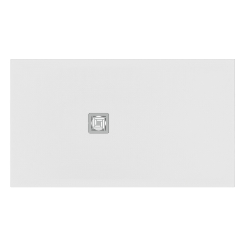 Immagine di Ideal Standard ULTRA FLAT S+ piatto doccia rettangolare L.140 P.80 cm, ultrapiatto, in IdealSolid, con scarico sul lato corto, colore bianco finitura opaco T5599FR