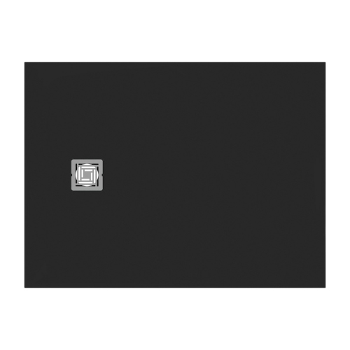 Immagine di Ideal Standard ULTRA FLAT S+ piatto doccia rettangolare L.120 P.90 cm, ultrapiatto, in IdealSolid, con scarico sul lato corto, colore nero finitura opaco T5595FV