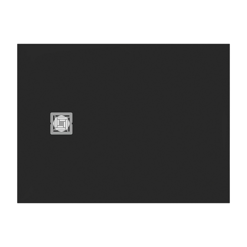 Immagine di Ideal Standard ULTRA FLAT S+ piatto doccia rettangolare L.120 P.90 cm, ultrapiatto, in IdealSolid, con scarico sul lato corto, colore nero finitura opaco T5595FV