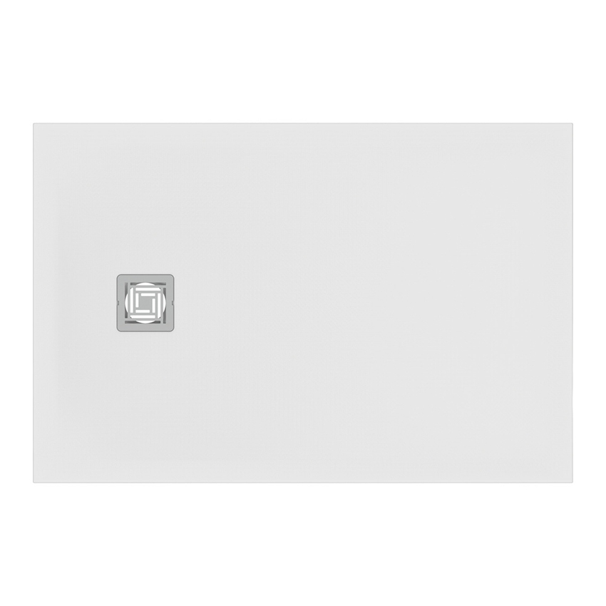 Immagine di Ideal Standard ULTRA FLAT S+ piatto doccia rettangolare L.120 P.80 cm, ultrapiatto, in IdealSolid, con scarico sul lato corto, colore bianco finitura opaco T5594FR
