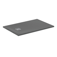 Immagine di Ideal Standard ULTRA FLAT S+ piatto doccia rettangolare L.120 P.80 cm, ultrapiatto, in IdealSolid, con scarico sul lato corto, colore grigio cemento finitura opaco T5594FS