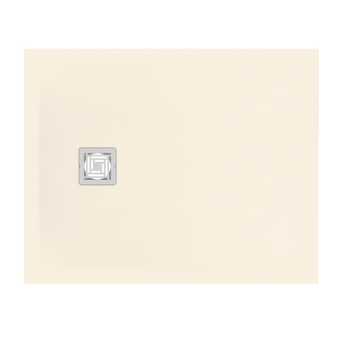 Immagine di Ideal Standard ULTRA FLAT S+ piatto doccia rettangolare L.100 P.80 cm, ultrapiatto, in IdealSolid, con scarico sul lato corto, colore sabbia finitura opaco T5596FT