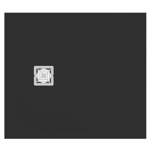 Immagine di Ideal Standard ULTRA FLAT S+ piatto doccia rettangolare L.90 P.80 cm, ultrapiatto, in IdealSolid, con scarico sul lato corto, colore nero finitura opaco T5688FV