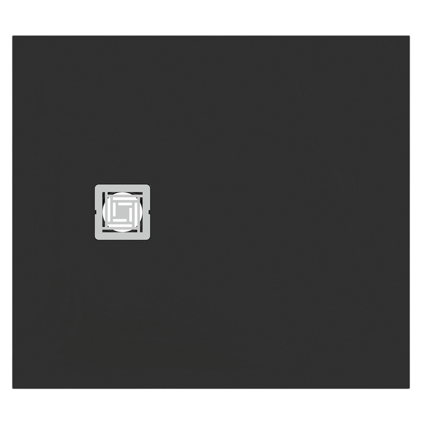 Immagine di Ideal Standard ULTRA FLAT S+ piatto doccia rettangolare L.90 P.80 cm, ultrapiatto, in IdealSolid, con scarico sul lato corto, colore nero finitura opaco T5688FV