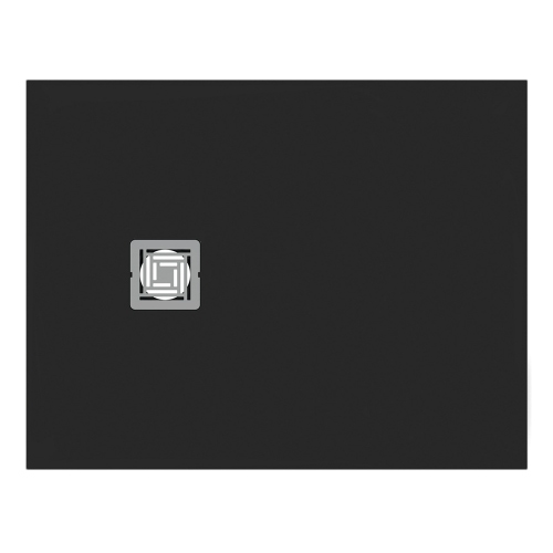 Immagine di Ideal Standard ULTRA FLAT S+ piatto doccia rettangolare L.90 P.70 cm, ultrapiatto, in IdealSolid, con scarico sul lato corto, colore nero finitura opaco T5604FV