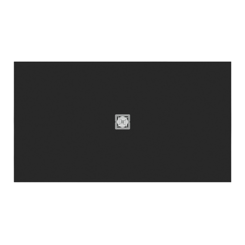 Immagine di Ideal Standard ULTRA FLAT S+ piatto doccia rettangolare L.180 P.100 cm, ultrapiatto, in IdealSolid, con scarico centrale, colore nero finitura opaco T5619FV