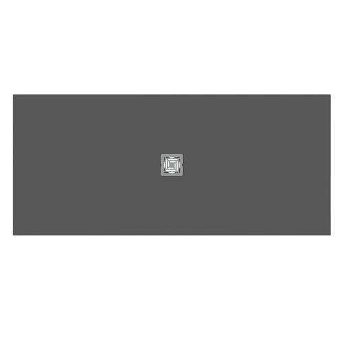 Immagine di Ideal Standard ULTRA FLAT S+ piatto doccia rettangolare L.180 P.80 cm, ultrapiatto, in IdealSolid, con scarico centrale, colore grigio cemento finitura opaco T5612FS