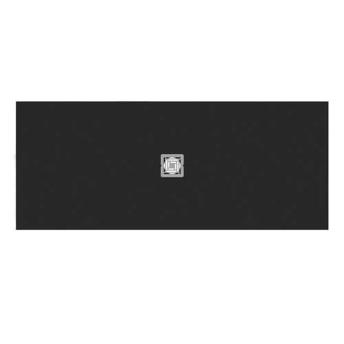 Immagine di Ideal Standard ULTRA FLAT S+ piatto doccia rettangolare L.170 P.70 cm, ultrapiatto, in IdealSolid, con scarico centrale, colore nero finitura opaco T5614FV