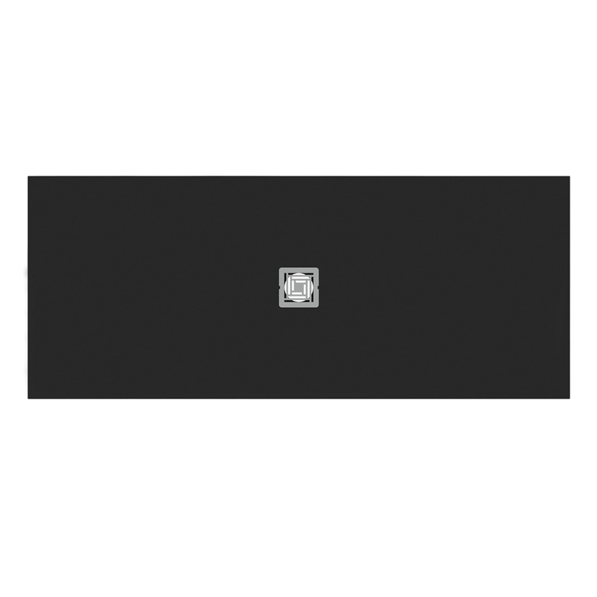 Immagine di Ideal Standard ULTRA FLAT S+ piatto doccia rettangolare L.170 P.70 cm, ultrapiatto, in IdealSolid, con scarico centrale, colore nero finitura opaco T5614FV