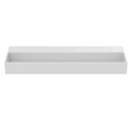 Immagine di Ideal Standard SOLOS lavabo rettificato L.122 cm, sospeso o da appoggio, senza troppopieno, senza foro per rubinetteria, colore bianco finitura lucido T556201
