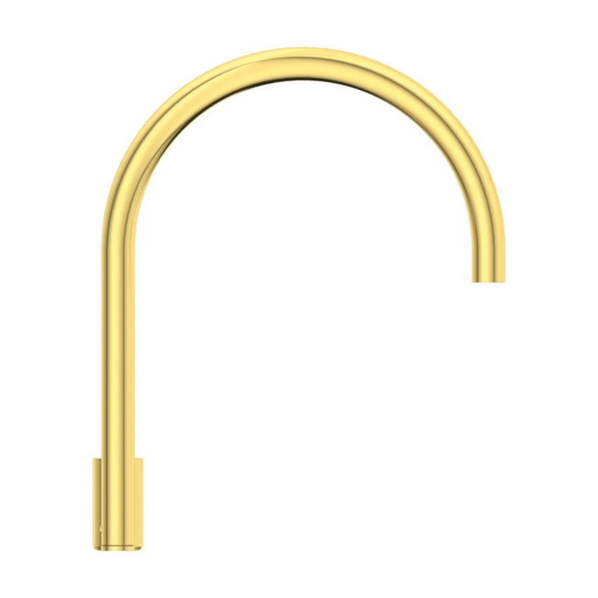 Immagine di Ideal Standard SOLOS miscelatore lavabo H.30 cm rotondo, sequenziale, a due fori, con bocca orientabile, senza scarico, finitura brushed gold A7830A2