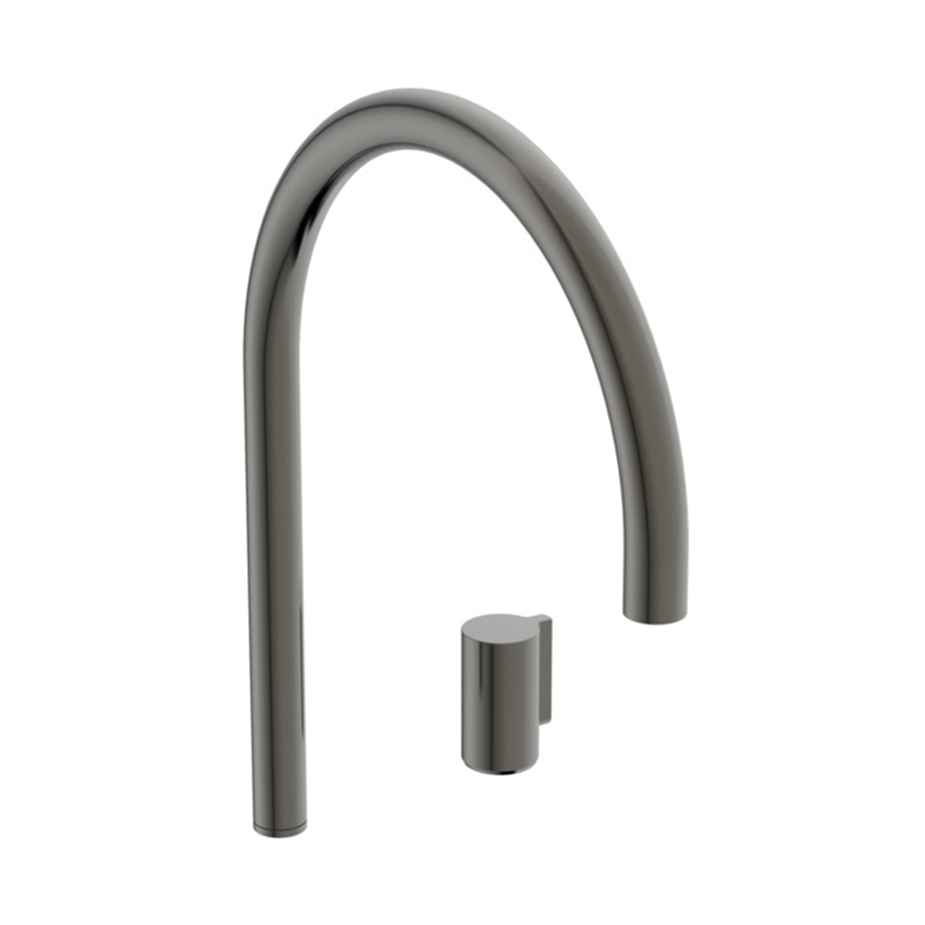 Immagine di Ideal Standard SOLOS miscelatore lavabo H.30 cm rotondo, sequenziale, a due fori, con bocca orientabile, senza scarico, finitura magnetic grey A7830A5