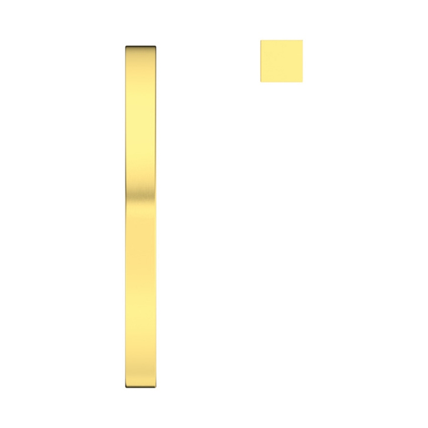 Immagine di Ideal Standard SOLOS miscelatore lavabo H.30 cm quadrato, sequenziale, a due fori, con bocca orientabile, senza scarico, finitura brushed gold A7831A2