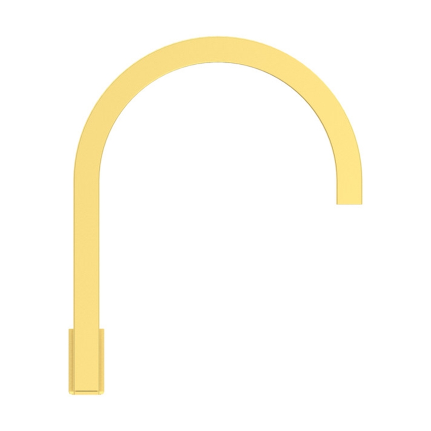 Immagine di Ideal Standard SOLOS miscelatore lavabo H.30 cm quadrato, sequenziale, a due fori, con bocca orientabile, senza scarico, finitura brushed gold A7831A2