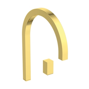 Immagine di Ideal Standard SOLOS miscelatore lavabo H.30 cm quadrato, sequenziale, a due fori, con bocca orientabile, senza scarico, finitura brushed gold A7831A2