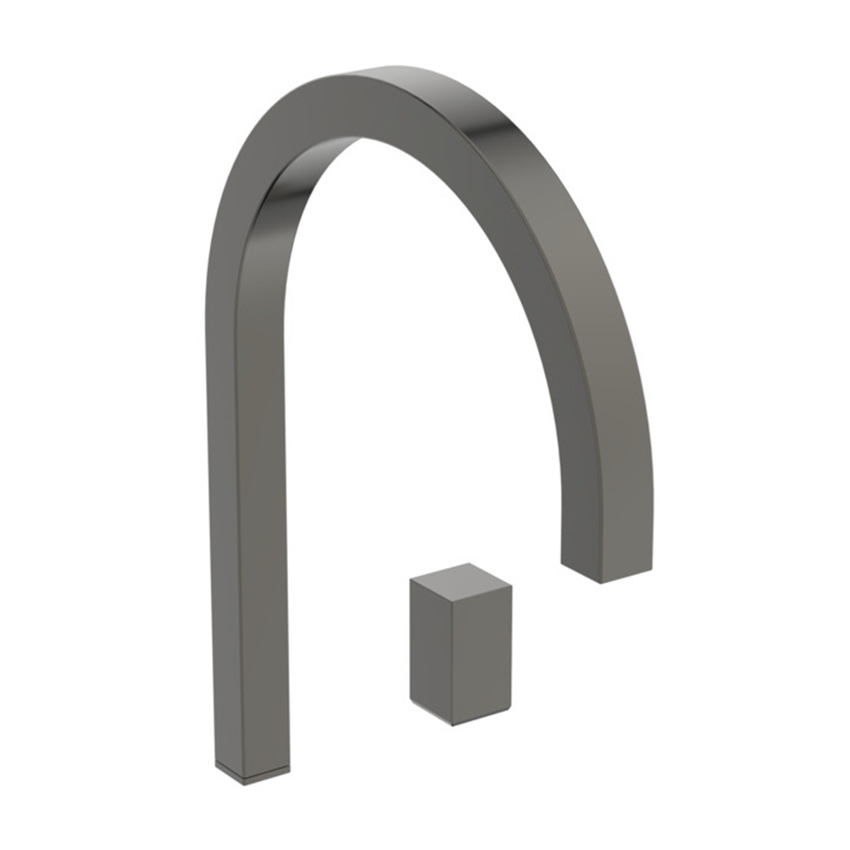 Immagine di Ideal Standard SOLOS miscelatore lavabo H.30 cm quadrato, sequenziale, a due fori, con bocca orientabile, senza scarico, finitura magnetic grey A7831A5