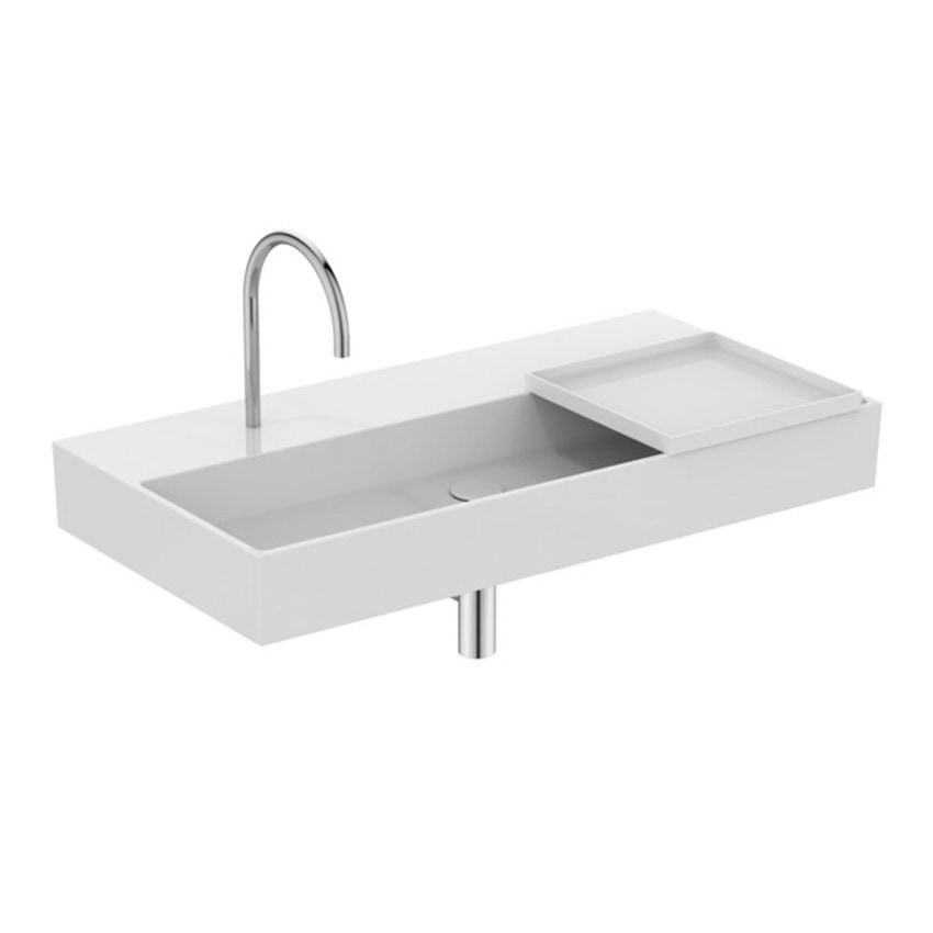 Immagine di Ideal Standard SOLOS miscelatore lavabo H.30 cm rotondo, elettronico, a un foro, con bocca orientabile, senza scarico, finitura cromo A7832AA