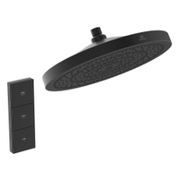 Immagine di Ideal Standard SOLOS soffione rotondo Ø 30 cm, 3 getti, con giunto orientabile, colore nero seta finitura opaco A7889XG