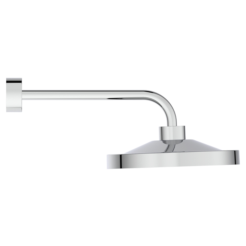 Immagine di Ideal Standard SOLOS kit braccio a parete e soffione rotondo 33 cm, con luce LED, 1 funzione, senza corpo incasso, finitura cromo A7887AA