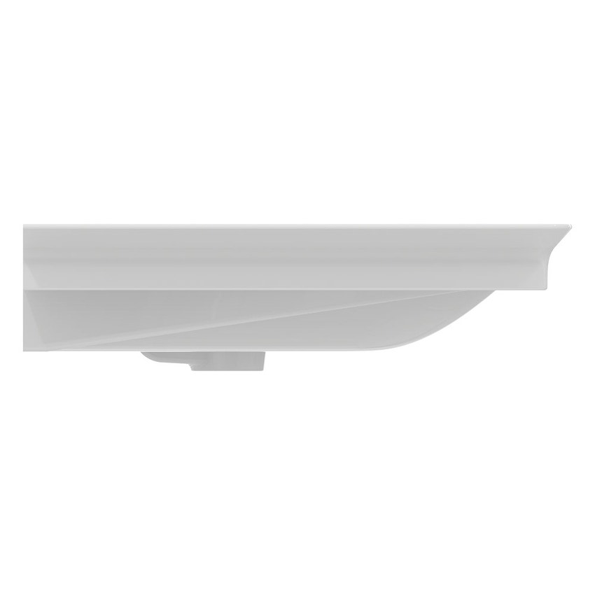 Immagine di Ideal Standard LA DOLCE VITA lavabo top asimmetrico L.126 cm, con foro della rubinetteria a destra, con troppopieno, colore bianco finitura lucido E263301