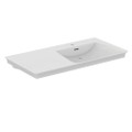 Immagine di Ideal Standard LA DOLCE VITA lavabo top asimmetrico L.106 cm, con foro della rubinetteria a destra, con troppopieno, colore bianco finitura lucido E264701