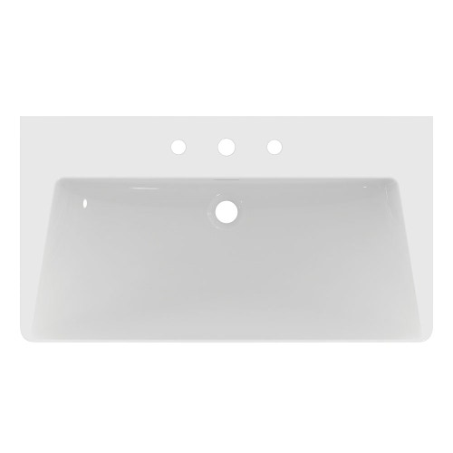Immagine di Ideal Standard LA DOLCE VITA lavabo top L.86 cm, con 3 fori della rubinetteria, con troppopieno, colore bianco finitura lucido E267601