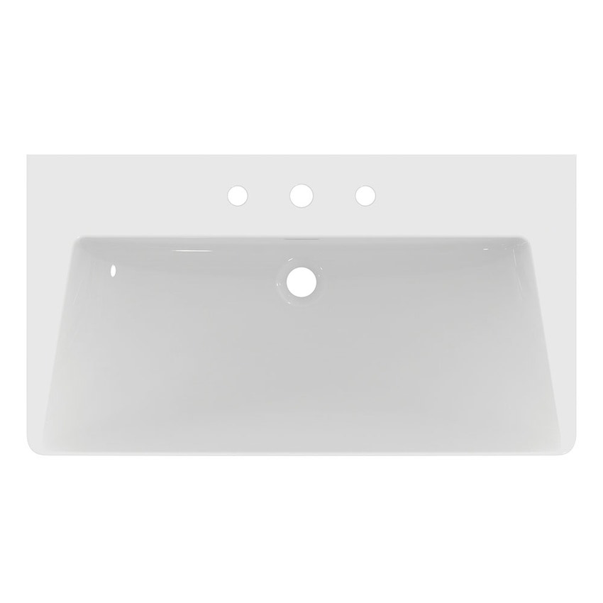 Immagine di Ideal Standard LA DOLCE VITA lavabo top L.86 cm, con 3 fori della rubinetteria, con troppopieno, colore bianco finitura lucido E267601