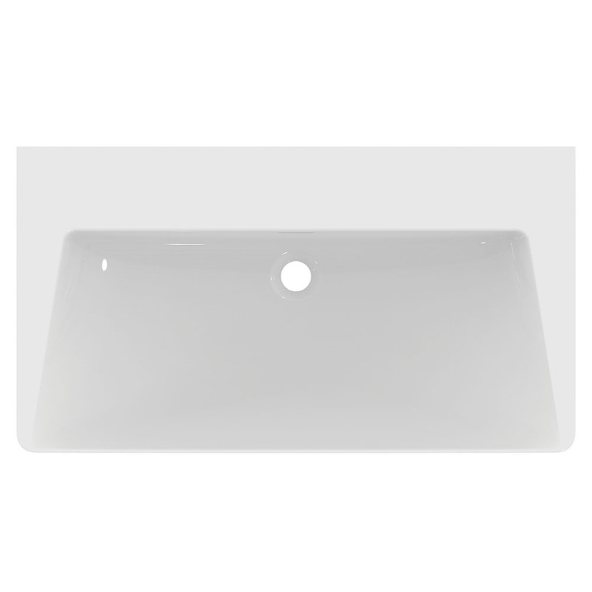 Immagine di Ideal Standard LA DOLCE VITA lavabo top L.86 cm, senza foro della rubinetteria, con troppopieno, colore bianco finitura lucido E270101