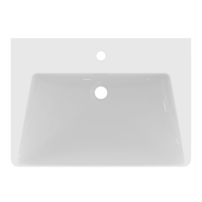 Immagine di Ideal Standard LA DOLCE VITA lavabo top L.66 cm, con foro della rubinetteria, con troppopieno, colore bianco finitura lucido E264401