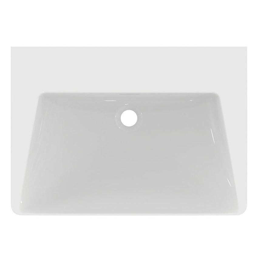 Immagine di Ideal Standard LA DOLCE VITA lavabo top L.66 cm, senza foro della rubinetteria, con troppopieno, colore bianco finitura lucido E270001