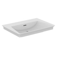 Immagine di Ideal Standard LA DOLCE VITA lavabo top L.66 cm, senza foro della rubinetteria, con troppopieno, colore bianco finitura lucido E270001
