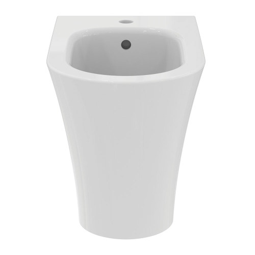 Immagine di Ideal Standard LA DOLCE VITA bidet a terra filo parete monoforo, con foro del troppopieno, colore bianco finitura lucido E263901
