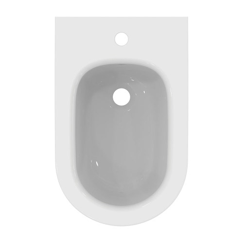 Immagine di Ideal Standard LA DOLCE VITA bidet a terra filo parete monoforo, con foro del troppopieno, colore bianco finitura lucido E263901