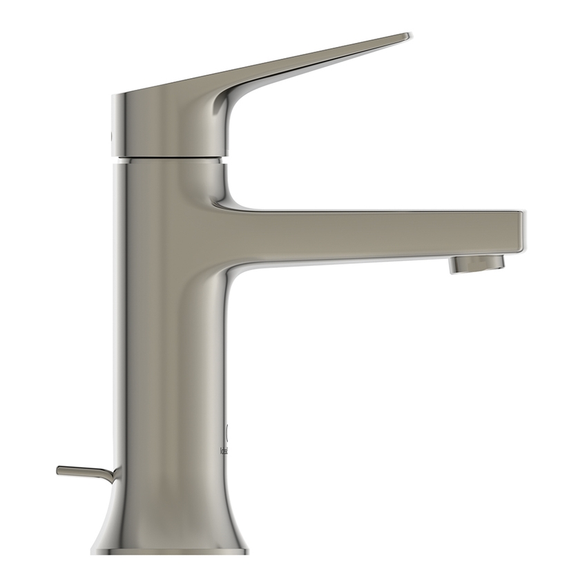 Immagine di Ideal Standard LA DOLCE VITA miscelatore monocomando per lavabo H.17 cm, con asta di comando e scarico piletta da 1-1/4", finitura silver storm BD655GN