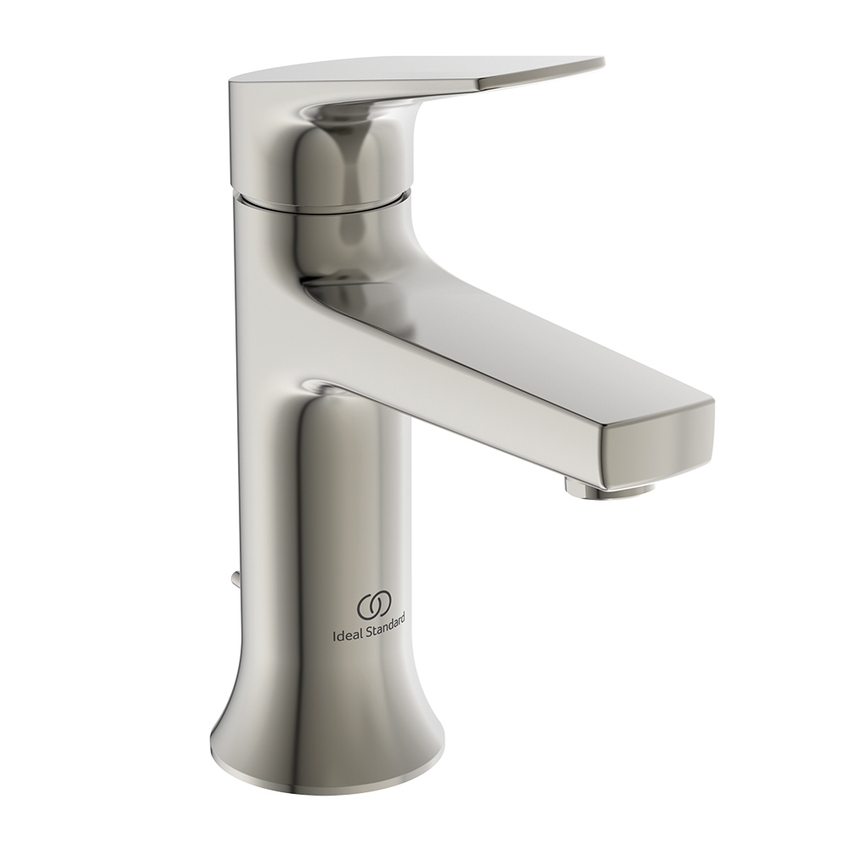 Immagine di Ideal Standard LA DOLCE VITA miscelatore monocomando per lavabo H.17 cm, con asta di comando e scarico piletta da 1-1/4", finitura silver storm BD655GN