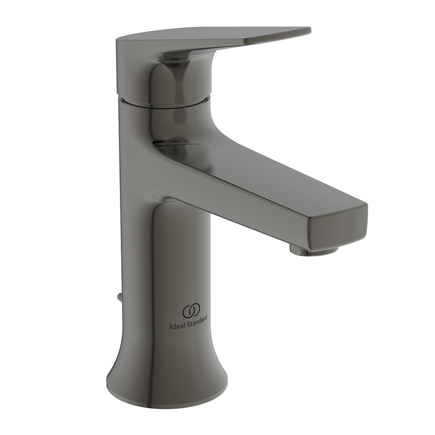 Immagine di Ideal Standard LA DOLCE VITA miscelatore monocomando per lavabo H.17 cm, con asta di comando e scarico piletta da 1-1/4", finitura magnetic grey BD655A5