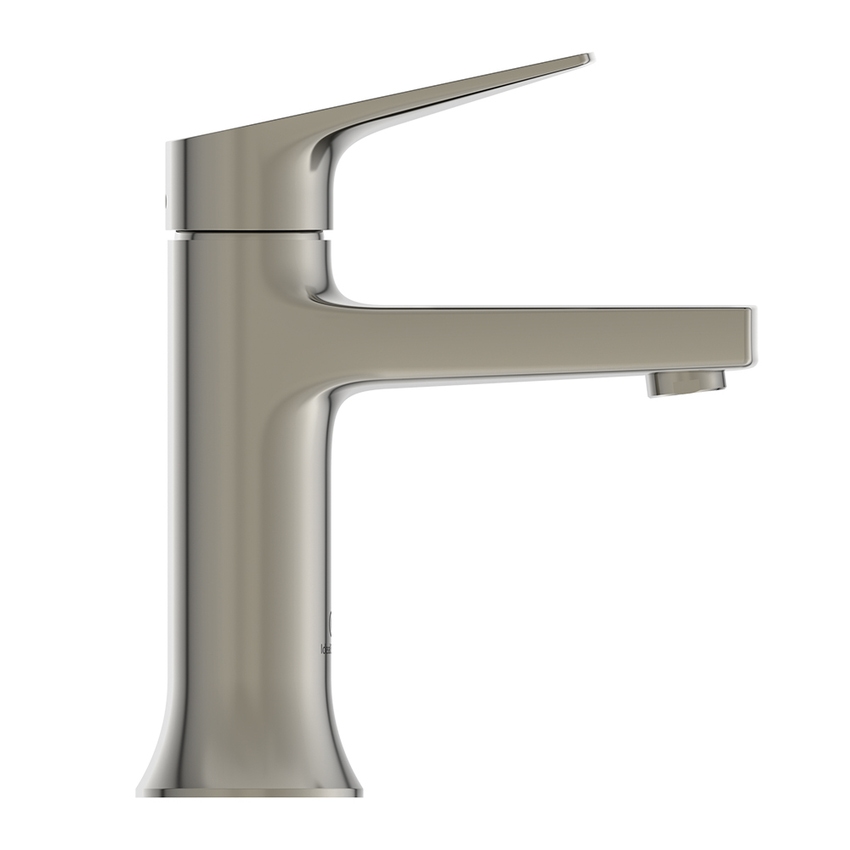 Immagine di Ideal Standard LA DOLCE VITA miscelatore monocomando per lavabo H.17 cm, senza asta di comando e scarico piletta da 1-1/4", finitura silver storm BD656GN