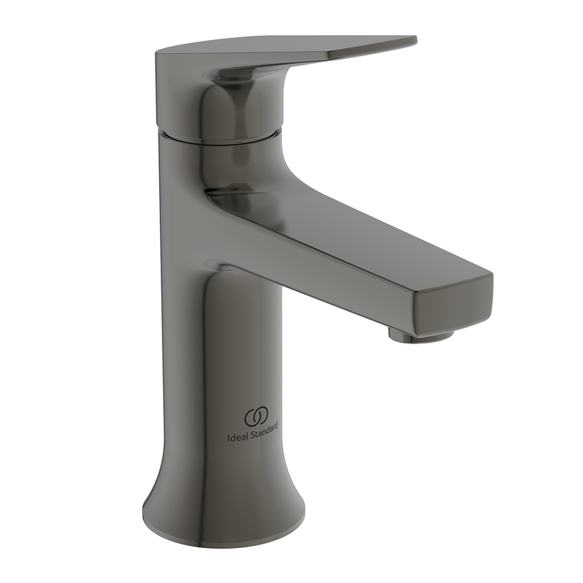 Immagine di Ideal Standard LA DOLCE VITA miscelatore monocomando per lavabo H.17 cm, senza asta di comando e scarico piletta da 1-1/4", finitura magnetic grey BD656A5